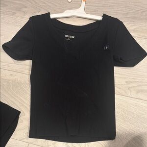 Hollister Black Fitted Short Sleeve T-Shirt